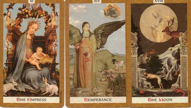 golden-tarot-empress-temperance-the-moon