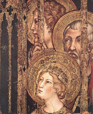 2. Симоне Мартини. Маэста (деталь). 1315