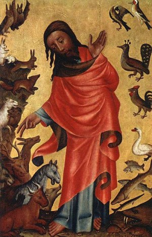 1. Мастер Бертрам. Грабовский Алтарь, Сотворение животных. 1383