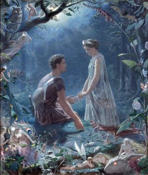 John Simmons. Hermia and Lysander. 1870
