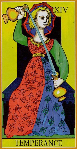 Dame Fortune’s Wheel Tarot. XIV. Умеренность. Вектор недели 11.05-17.05.2020